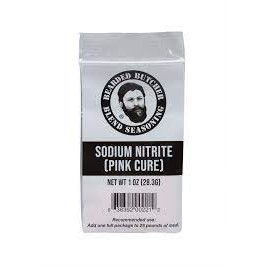 DIY Sausage - Bearded Butchers Pink Curing Salt (Sodium Nitrite) - 1 oz for 25 lb Meat